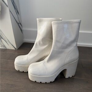 CALL IT SPRING | White Platform Ankle Boots